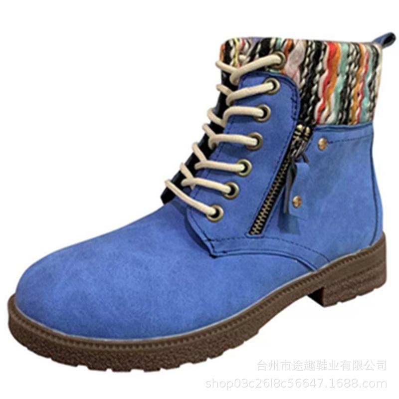 Autumn and winter new European and American fashion plus size short boots ladies cotton boots wool suede  boots women