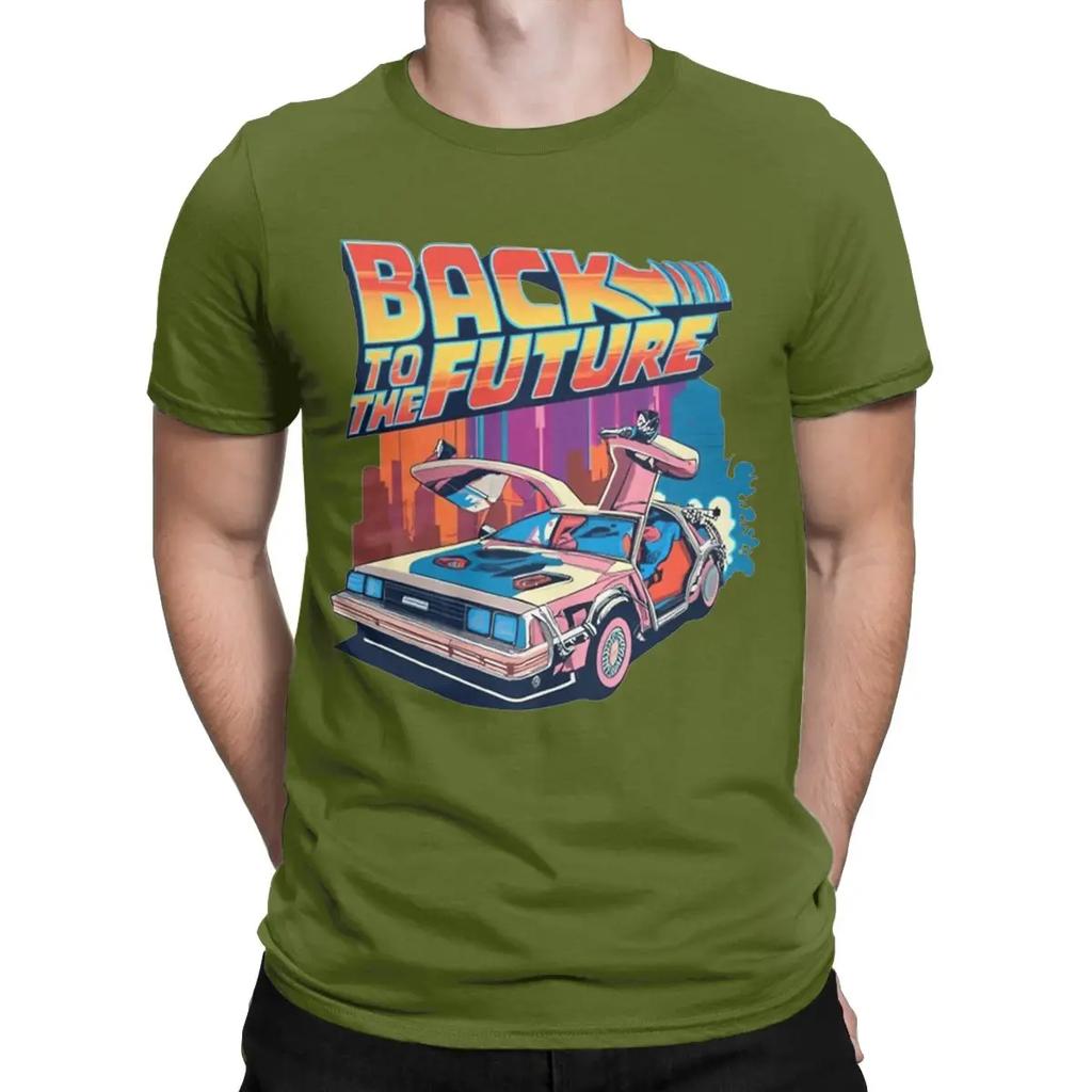 Men T-Shirt Back To The Future Retro Vintage Cotton Tee Shirt Short Sleeve T Shirt O Neck Tops Gift Idea