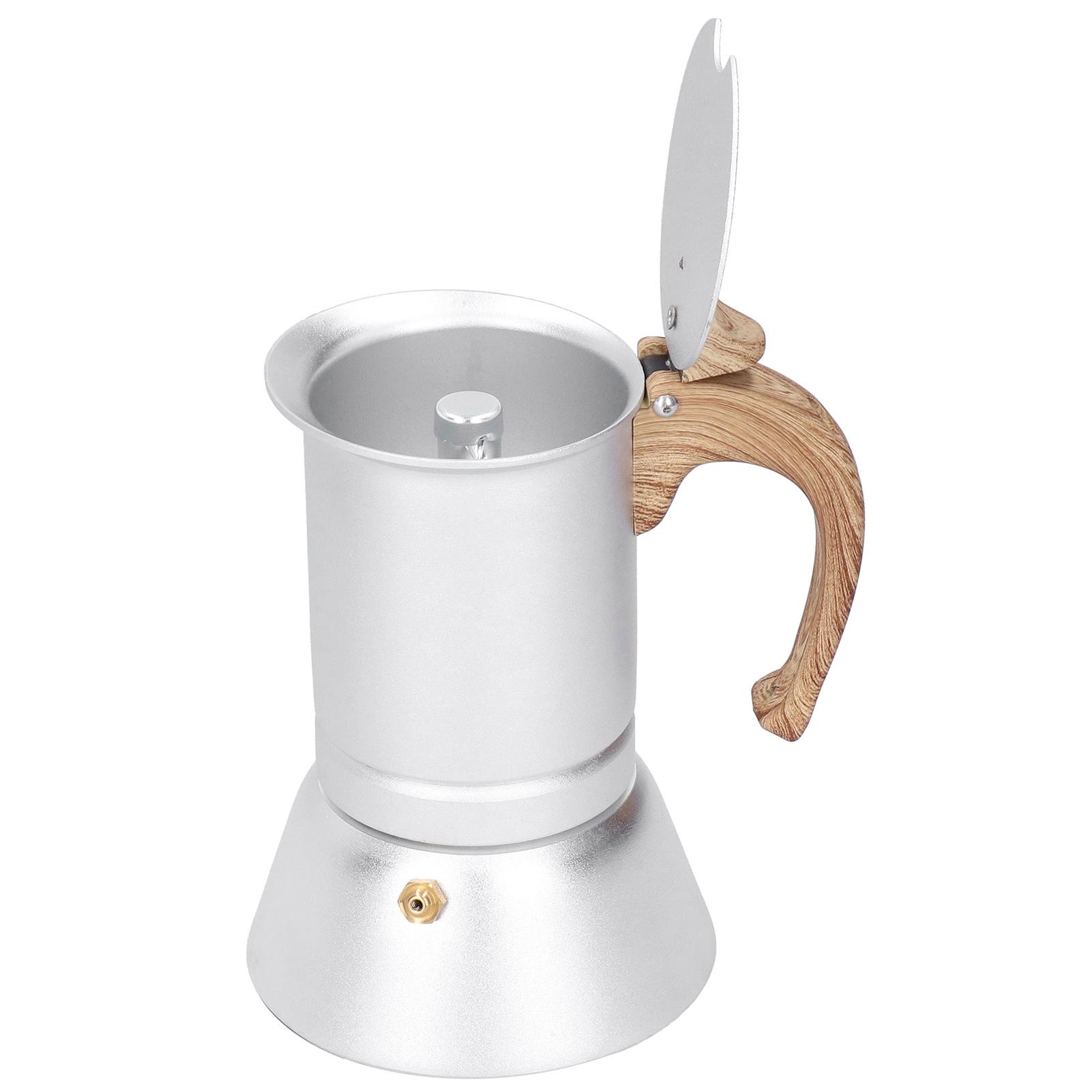 

150ml Coffee Maker Moka Pot Stainless Steel Coffee Pot Induction Cooker Use Home Supplies