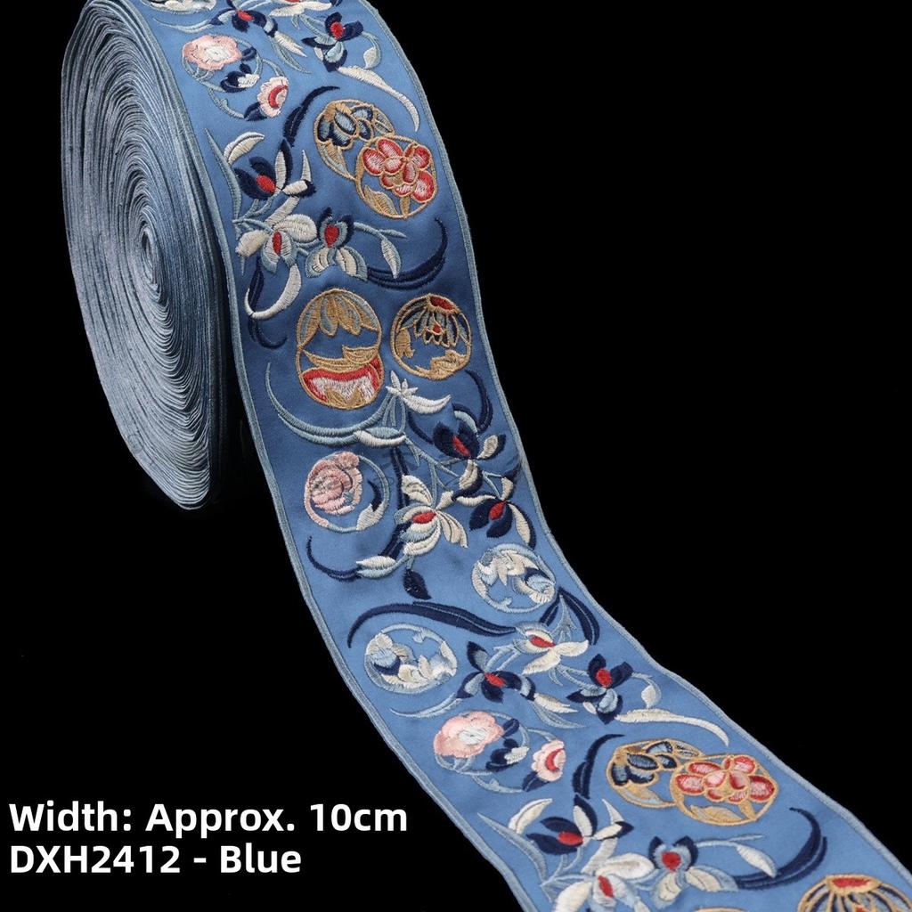 New Chinese Style Embroidered Lace Trim Fabric Collar Decoration for Hanfu Ancient Costume  Skirt Head And Shirt