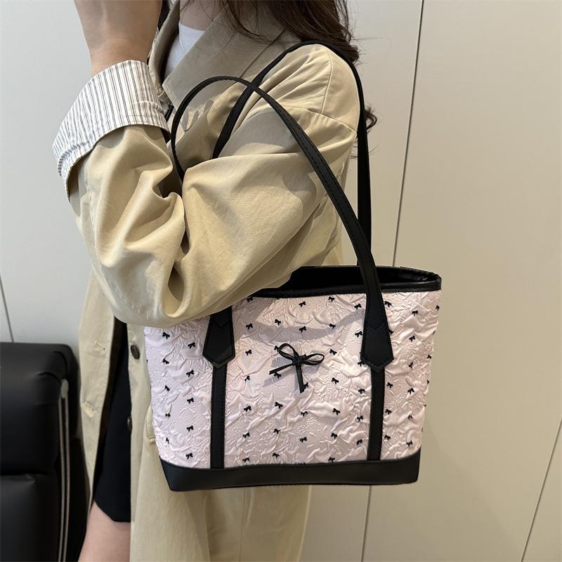 Damen Punkte Schleife Tragetasche & Umhängetasche