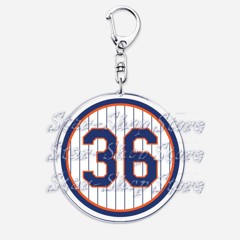 Popular Baseball Jersey Player Number Keychains for Accessories Bag New York Sports Keyrings Jewelry Friends Fans Gifts