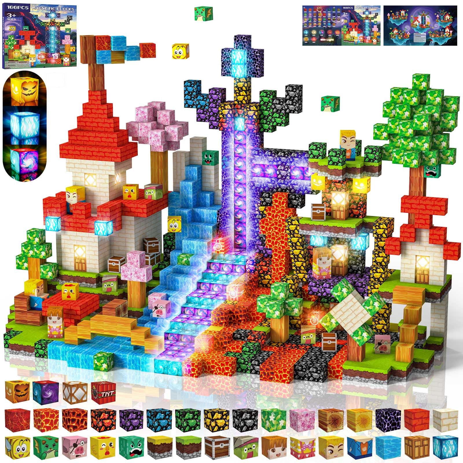 

100 шт. Магнитные строительные магнитные развивающие игрушки для обучения и строительства Конструкторы для мальчиков и подарок на день рождения Рождество Блоки, Игрушки,