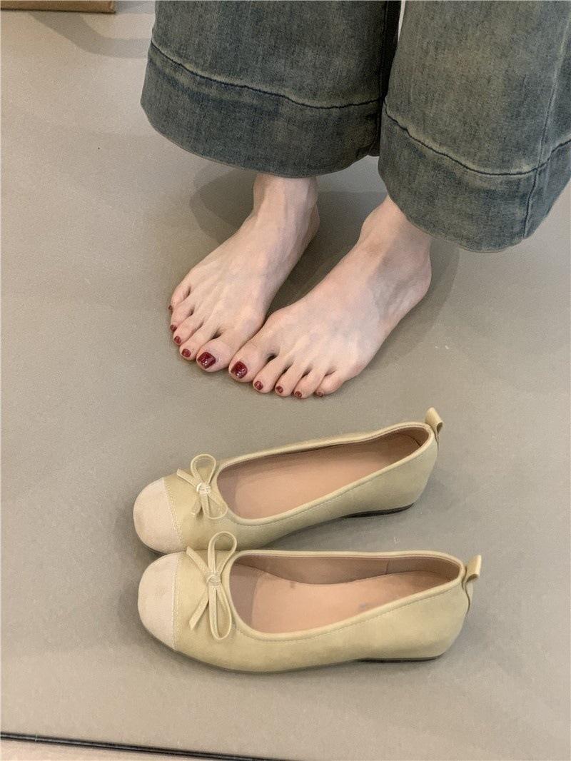 

French inner height increase evening shoes women s shoes 2025 new temperament elegant with skirt round head shallow mouth beanie ladyshoes 40