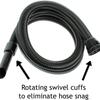 Extension Cleaning Hose 2.5M Flexible Suction Pipe Vacuum Cleaner Hose Plastic Texture for NRV200 NRV200-22 Models