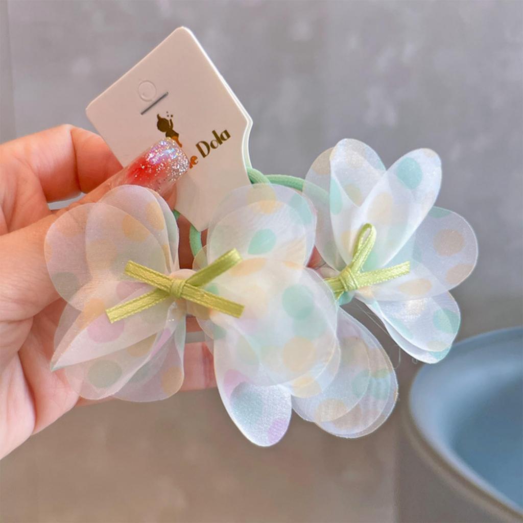 OuJyO Hair Ties for Cute Lace Butterfly Hair Girls Hair Accessories for Cute Set of Hair Ties for Year Kindergarten Hair Shrine First Celebration