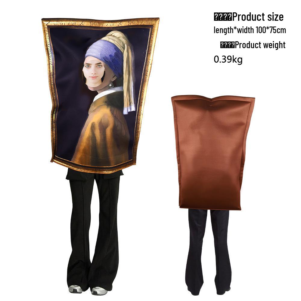 Φόρμα Αποκριάτικης Στολής Μόνα Λίζα για Σχολικές Παραστάσεις