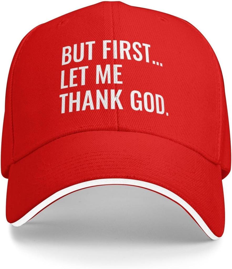 Thank God Religious Faith Baseball Cap Polyester Casual Adjustable Sun Hat For Adults