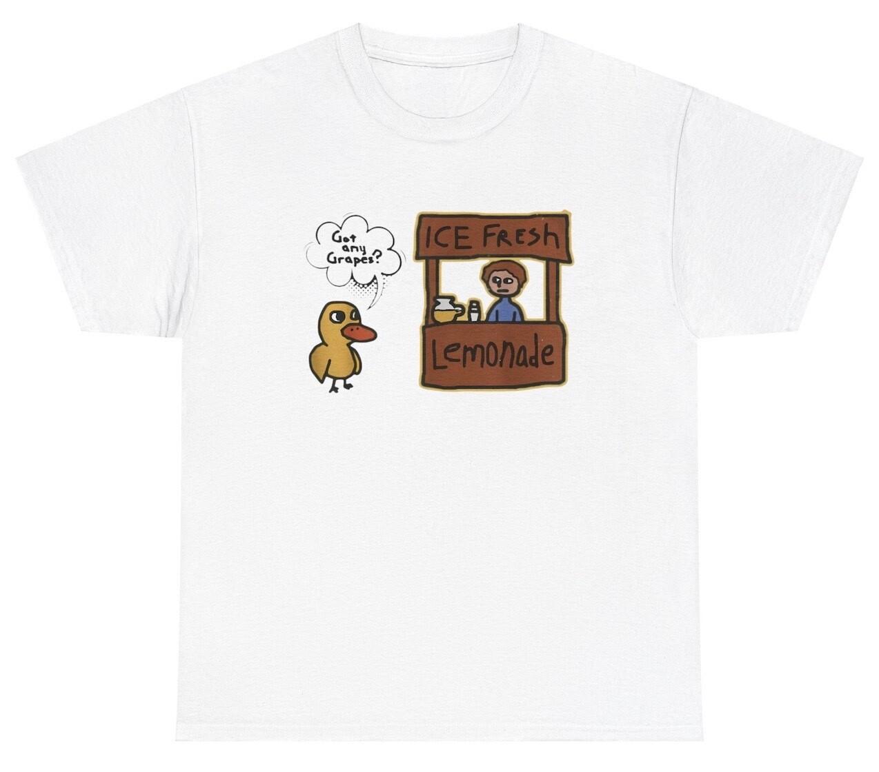 Got Any Grapes T Shirt Funny Duck Parody Y2K Silly Gen Z Oddly Specific Tee XXXXL