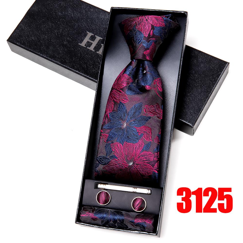 

Hi-Tie 20 стилей модный мужской галстук Пейсли галстук носовой платок запонки подарочная коробка посылка N-3125