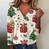 Women's Fashion Print Long Sleeve Knitted Cardigan Button Up Jacket