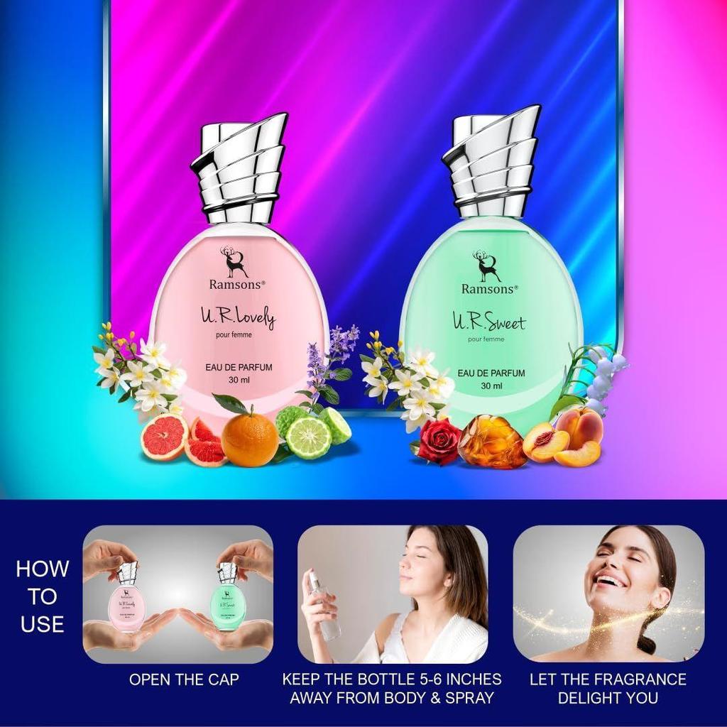 Ramsons - U R LOVELY & U R SWEET Eau De Parfum Combo Pack | 30 ML x 2 |