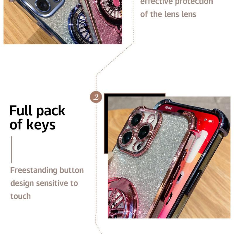 Glitzerverlauf Handyhülle Für Honor X80i X70 X70i X60 X60I X50 X50i X40 X40I X30i X20 X10 Pro Plus Hülle mit drehbarem Ringständer