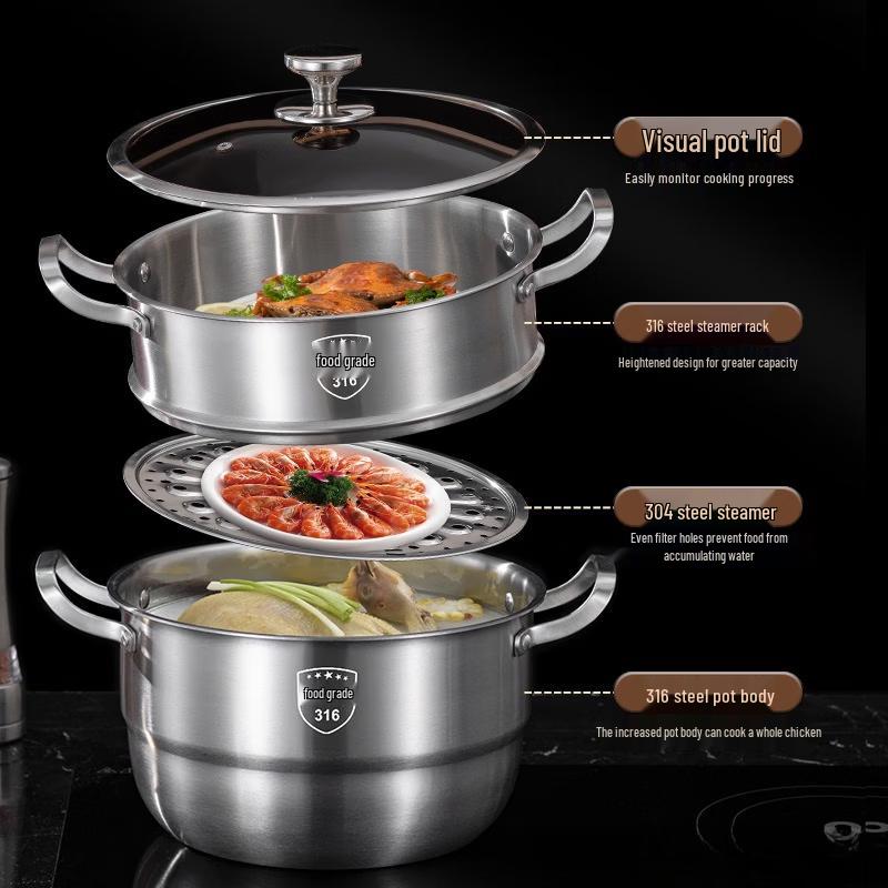 Wutuo 316 Stainless Steel Steamer