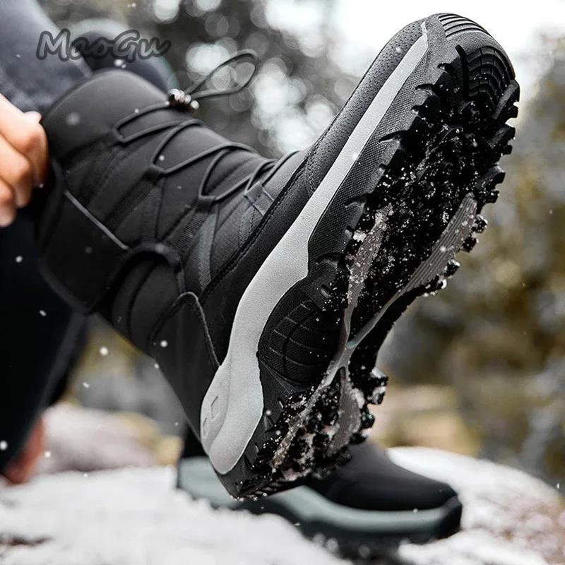 Fashion Women Snow Boots Platform Winter Boots Thick Plush Heels Waterproof Non-slip Boots Fashion Winter Shoes Warm Fur Botas Mujer