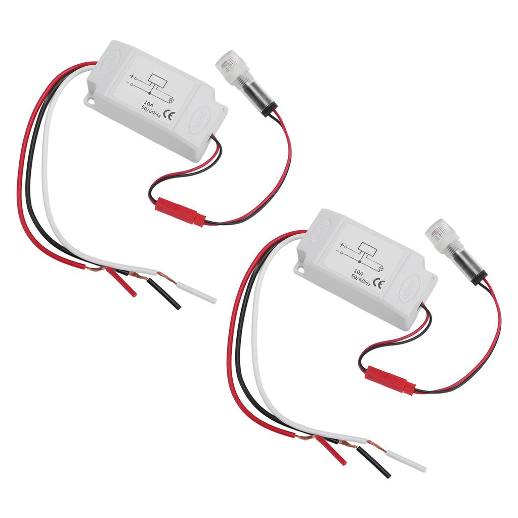 2PCS Light Control Sensor  Es Automatic Dusk To Dawn Photoelectric   with Probe for LED Fluorescent Street Lamp