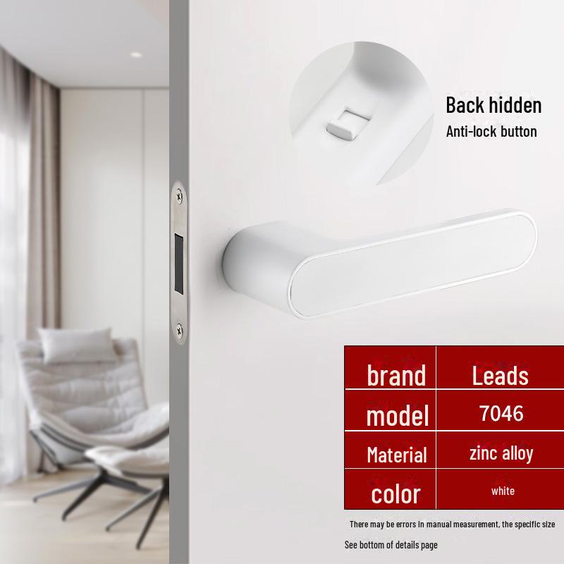 Minimalist Silent Magnetic Door Lock for Bedroom, Indoor Wooden Doors, and Bathroom