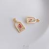 14K Gold-Filled Zircon Tulip Pendant for DIY Bracelet or Clavicle Necklace.