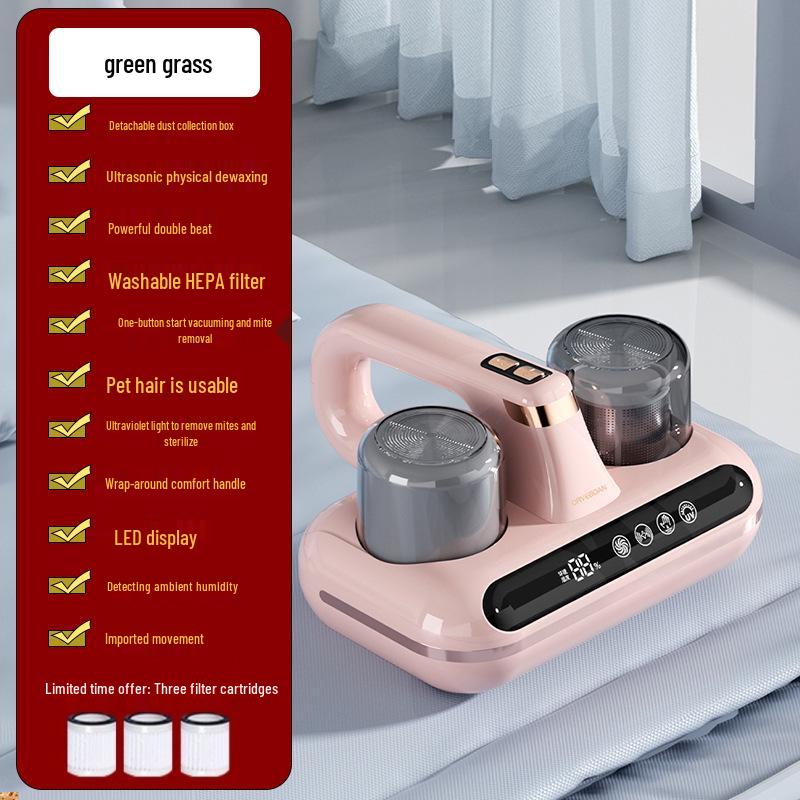 High-Power Anti-Mite Bed Vacuum Cleaner with UV Sterilizer and Dual-Cup System