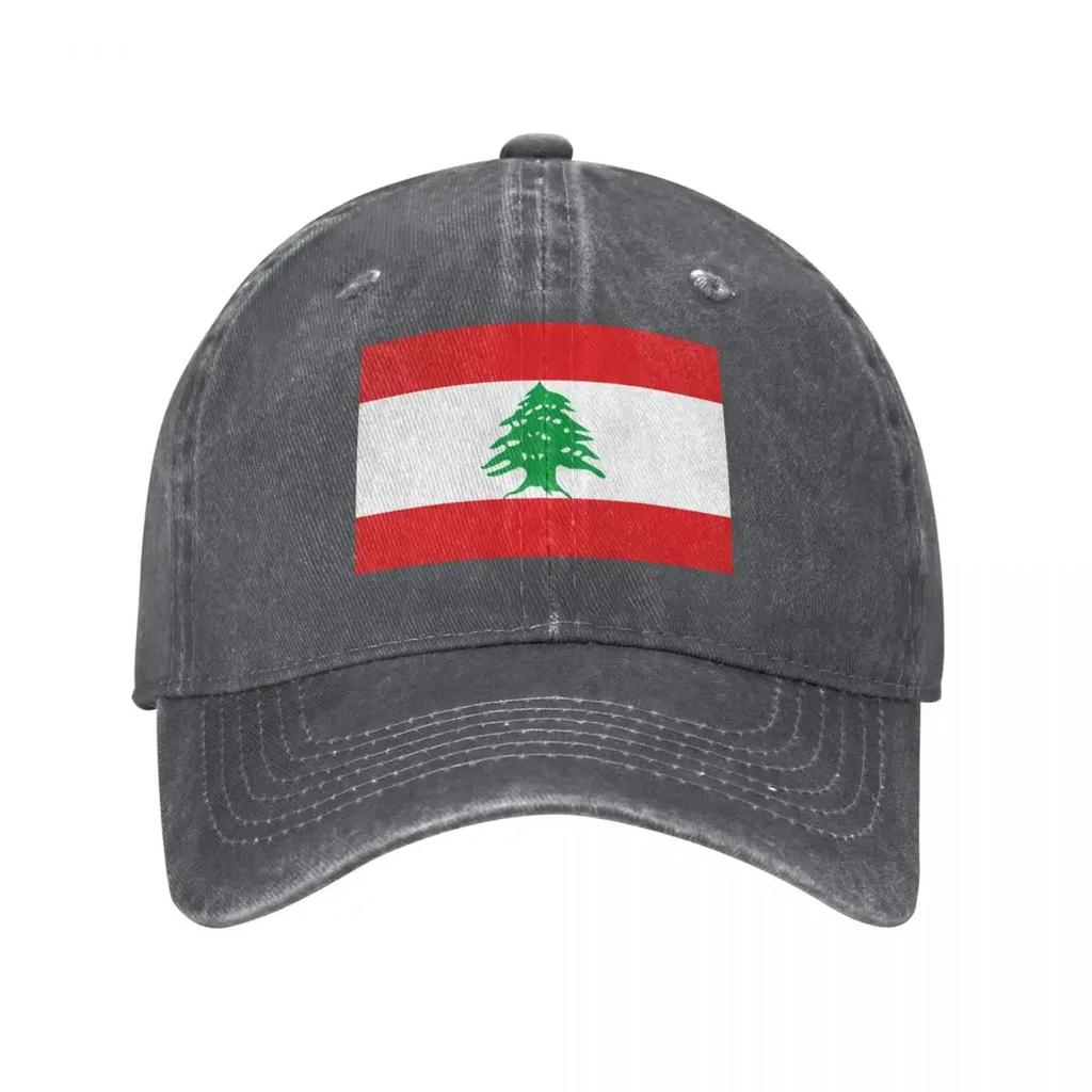 Flag Of Lebanon Unisex Women Baseball Cap Distressed Denim Caps Hat Vintage Outdoor Activities Adjustable Snapback Cap