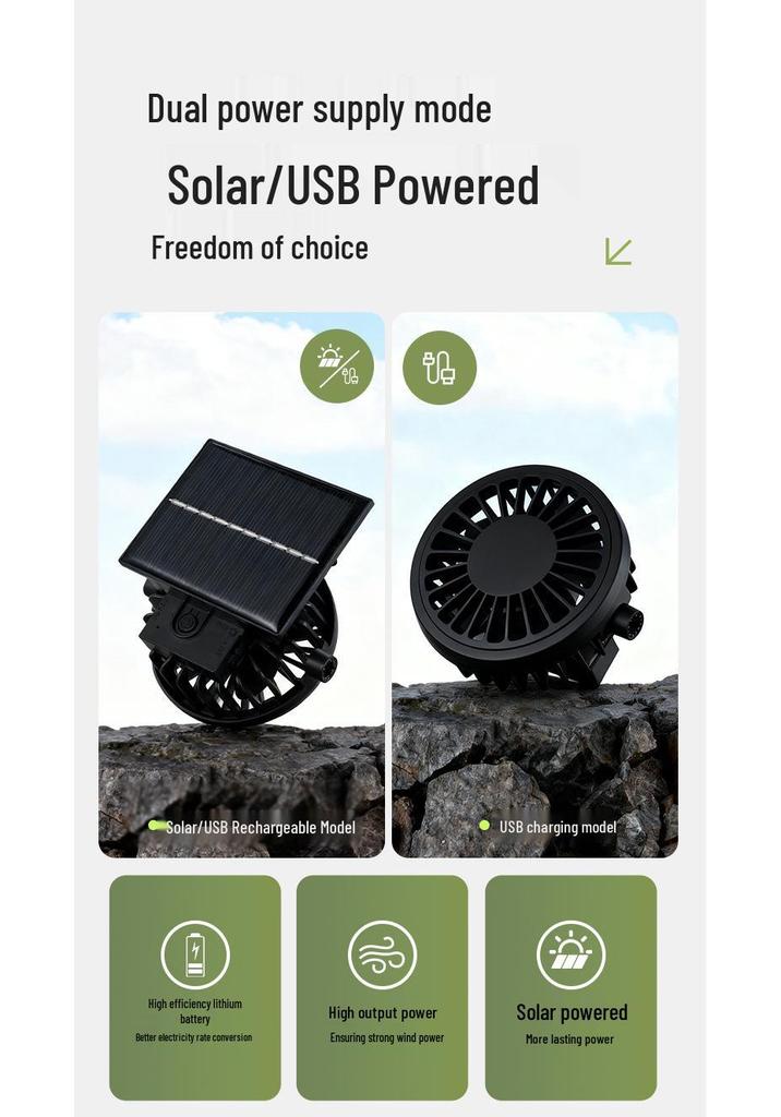 Solar-Powered Wide Brim Fisherman Hat with Fan for Sun Protection, Rechargeable and Portable for Outdoor Travel