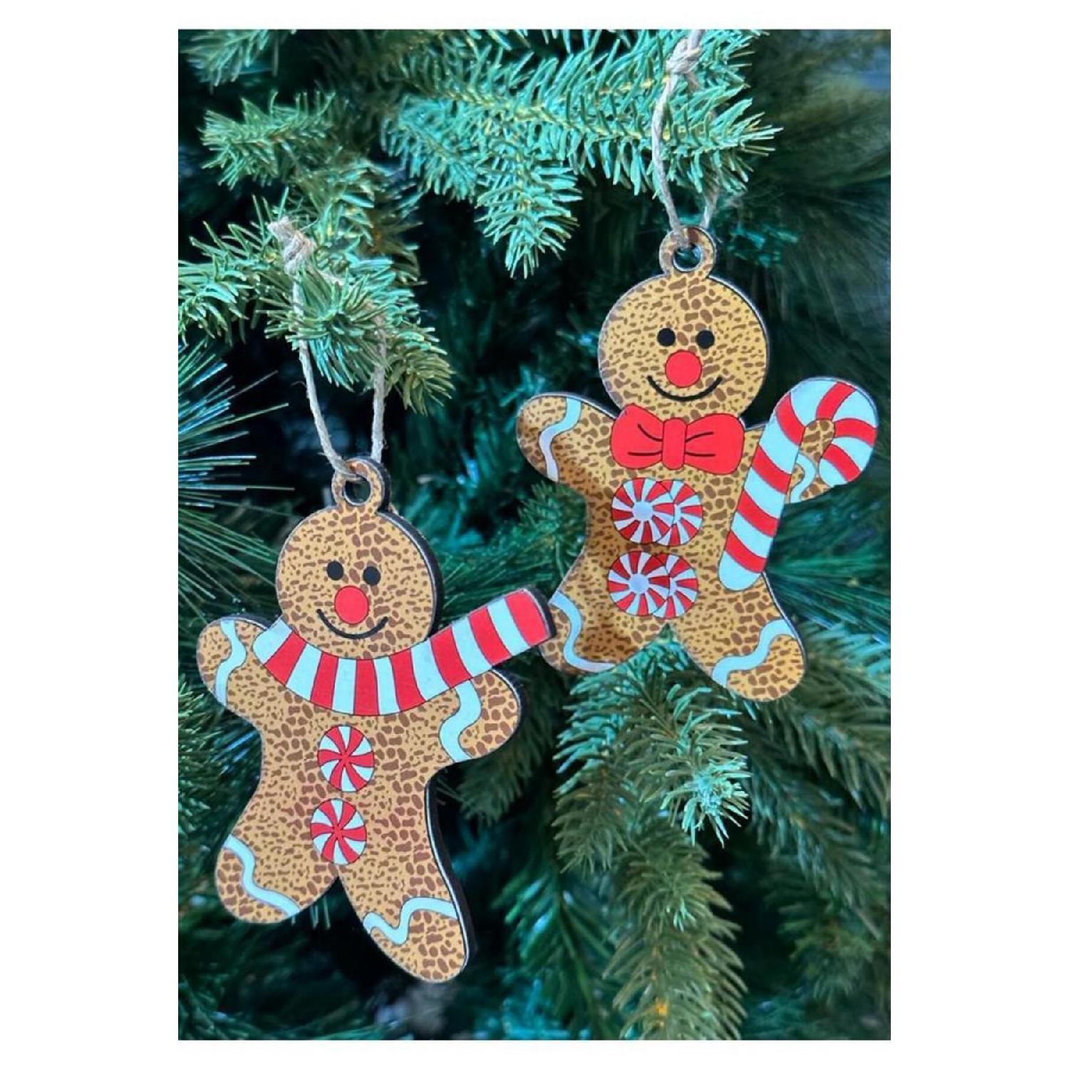 

Рождественское украшение на елку Имбирь 2 шт 10 см чистый