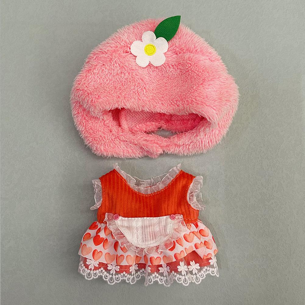 20CM Cotton Doll Rompers Cartoon Plush Doll Replacement Outfit Playing House Accessories Mini Clothes