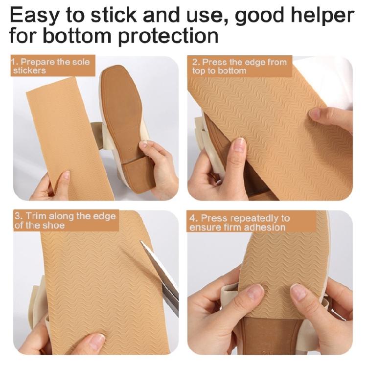 Retangular Adhesive Shoe Tread Patches Slip Resistant Shoe Tread Cushioning Pad Large Textured Shoe Protectors Pad