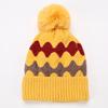 Women's Autumn Winter Plush Warm Knit Hat Chenille Soft Wave Wool Ball Wool Hat