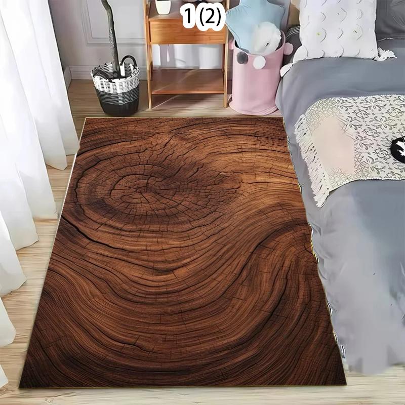 

Retro Wood Grain 2D Printed Rug Non-Slip Mat Indoor Bathroom Door Mat Easy To Clean Non Slip Washable Floormat Carpet Minimalist 40X60cm