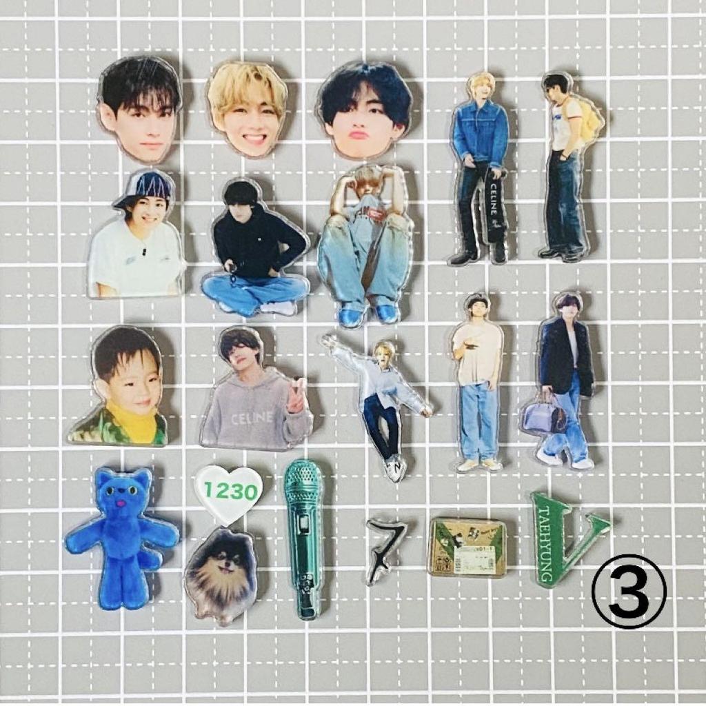 [USED] Exclusive BTS V-T & Yontan Shaka Shaka Keychain Acrylic Shaker