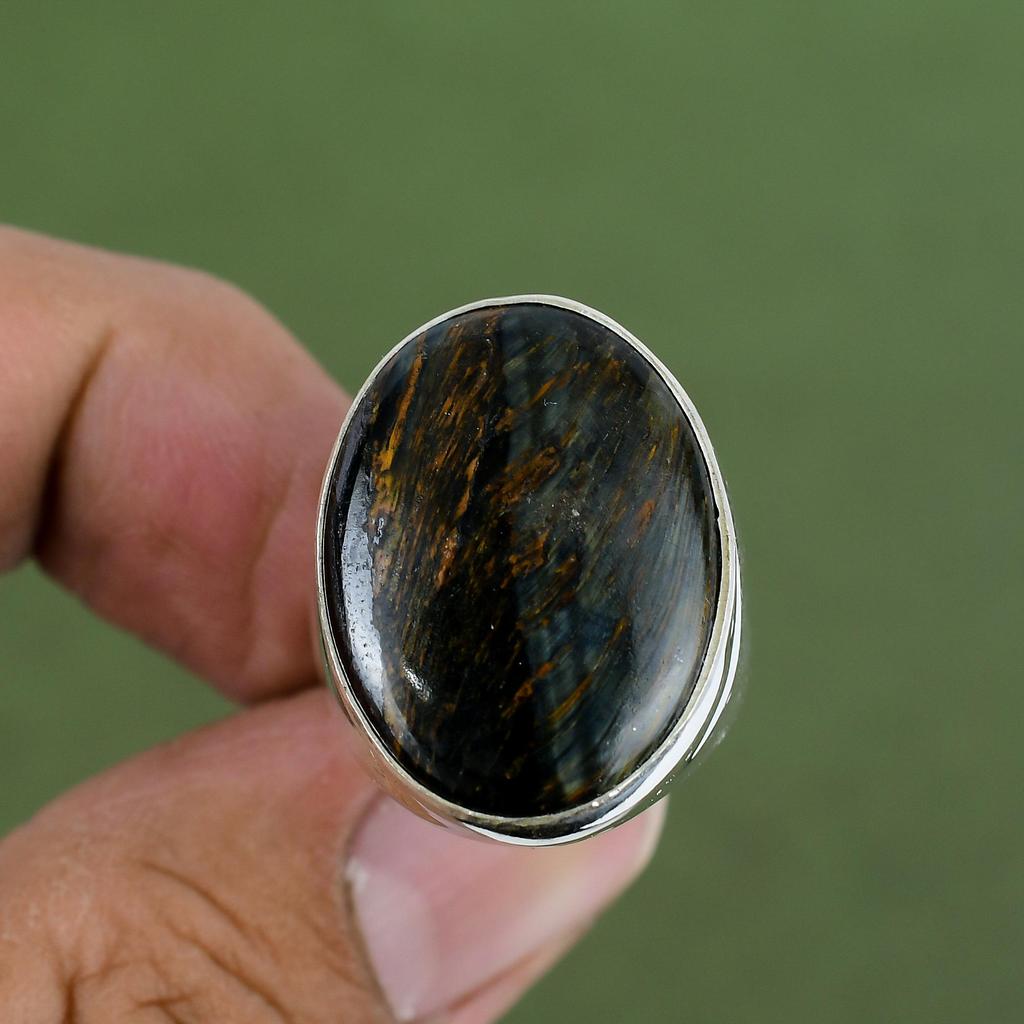Pietersit Ring 925 Sterling Silber Ring Handgefertigter Ring Natürlicher Edelsteinring Sehr Schöner Silberschmuck Geschenke Für Mama In Ringgröße Erhältlich
