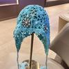 French Heavy Industry Crochet Bag Head Hat Hollow Breathable Lace Stacking Hat Mori Literary Sun Hat Atmosphere Cold Hat