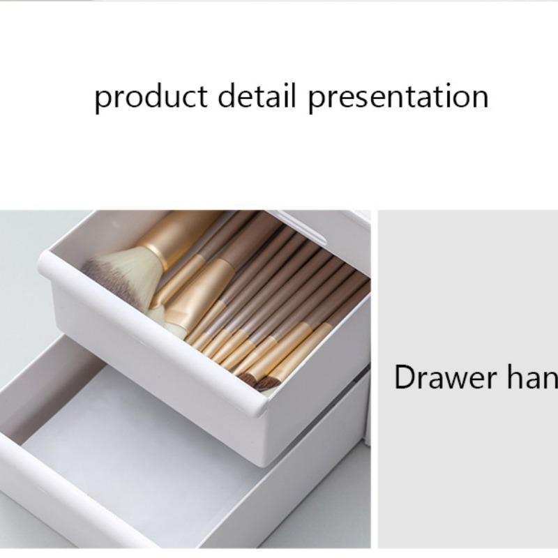 Cămin mare Capacitate Cutie de depozitare pentru cosmetice Organizator de sertar pentru machiaj Bijuterii Lac de unghii Container pentru machiaj Rafturi pentru cutii de depozitare articole diverse