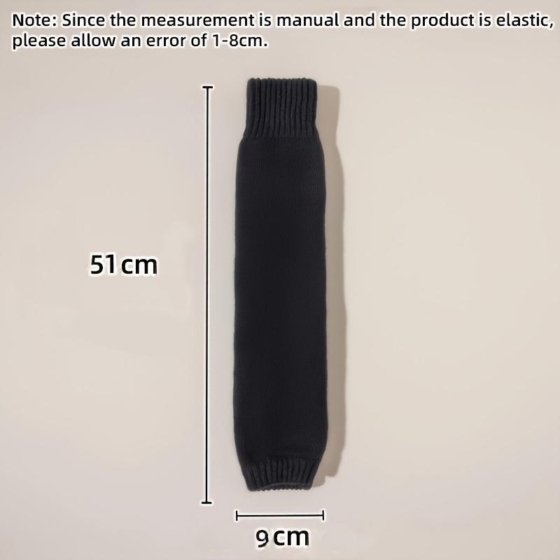 1Pair Winter Thick Stockings Windproof Plush Lined Thermal Knee-High Leg Cover Non-Slip Elastic Women Outdoor Cozy Leggings
