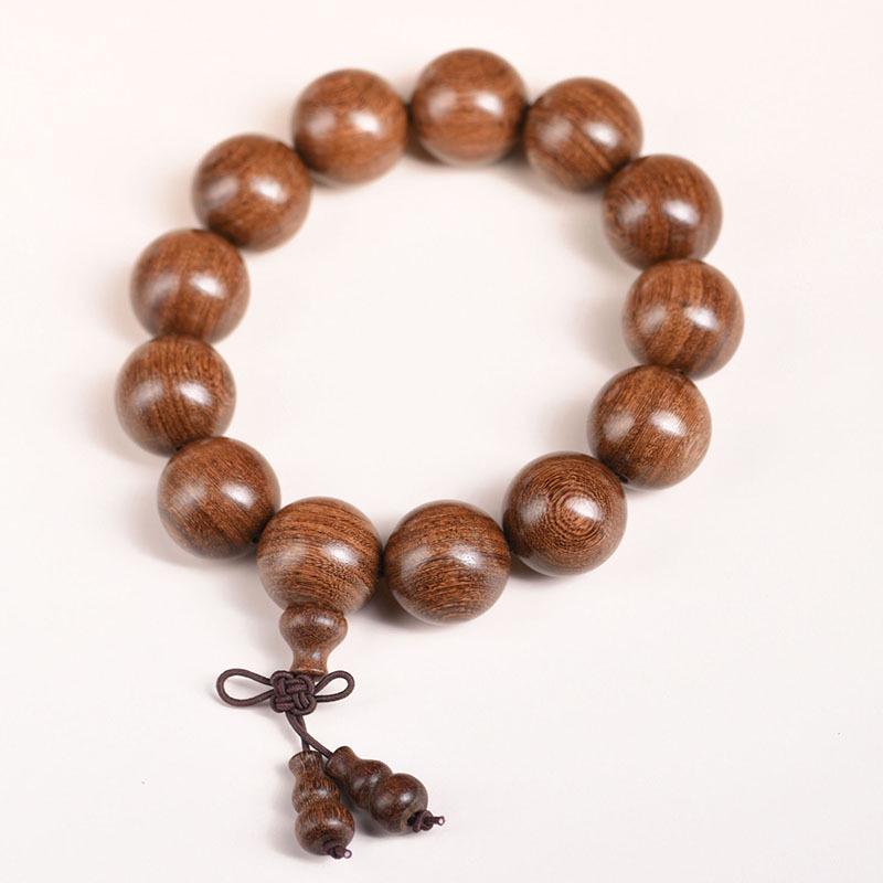Authentic Sandalwood Buddhist Prayer Beads Bracelet - Ethnic Style Jewelry