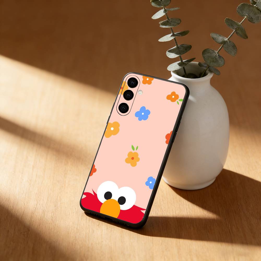 S-Sesame Cartoon S-StreetS Phone Case For Samsung Galaxy A91,80,73,72 ,71,53,52,32 ,31,22,21s,20,Soft Black Case