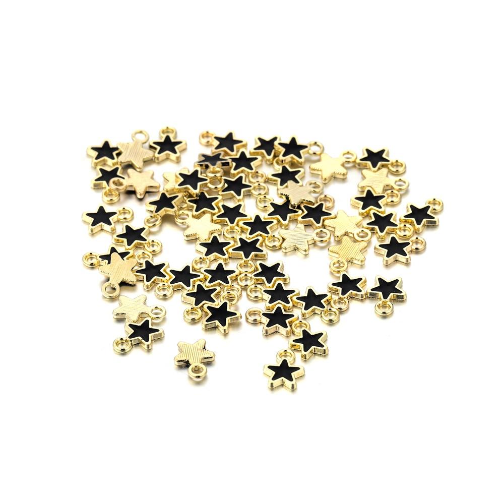 50Pcs/lot Mini Stars Gifts for Girl Pendant Charms Women For DIY Earrings Necklaces Jewelry Making Findings