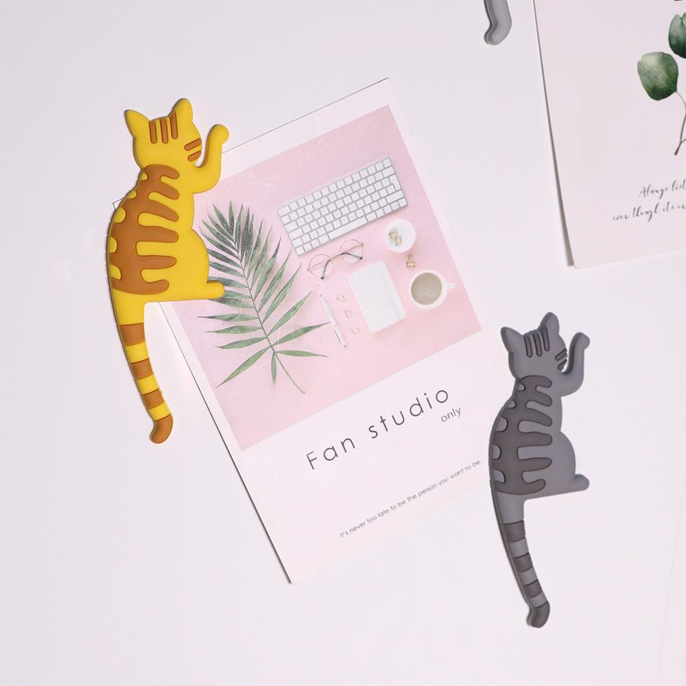 Universal Lovely Multifunctional Cat Fridge Magnet Refrigerator Sticker Hooks