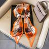 Art French Polka Dot Long Silk Scarf Femininity Versatile High Sense Spring and Autumn New with Shirt Scarf Belt