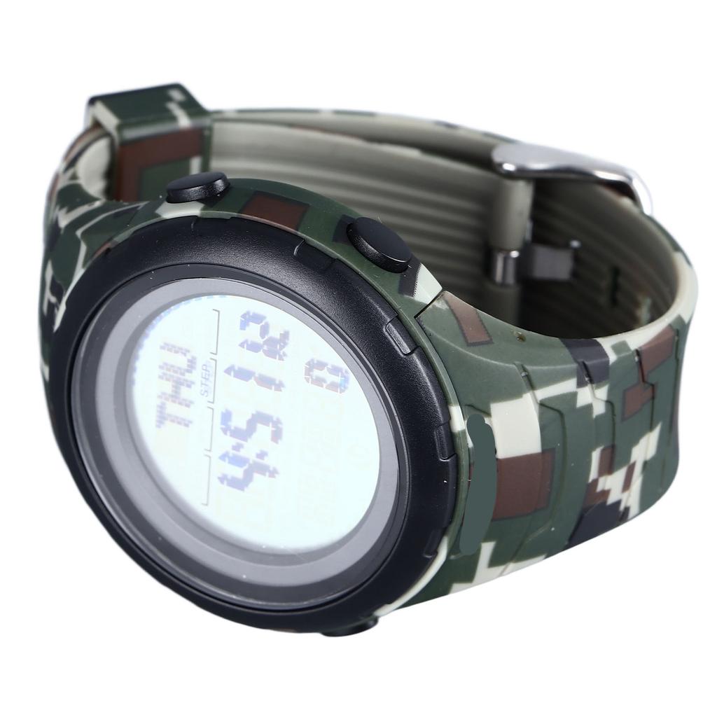 Analog Waterproof Sports Watch for Men 1 100 Second Stopwatch LED Display 12 24 Hour Format Digital Sport Watch OD