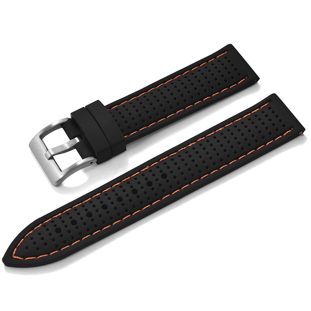 Quick Release Sport Silicone Watch Band - Breathable Waterproof Soft Rubber Strap Universal Fit 18mm 20mm 22mm For Men Women