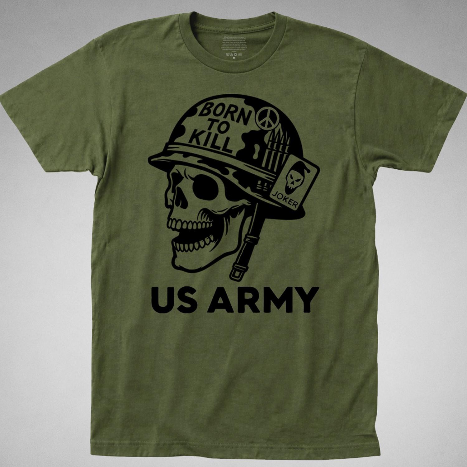 FULL METAL JACKET Born to Kill T-SHIRT joker US army stanley kubrick war vietnam L