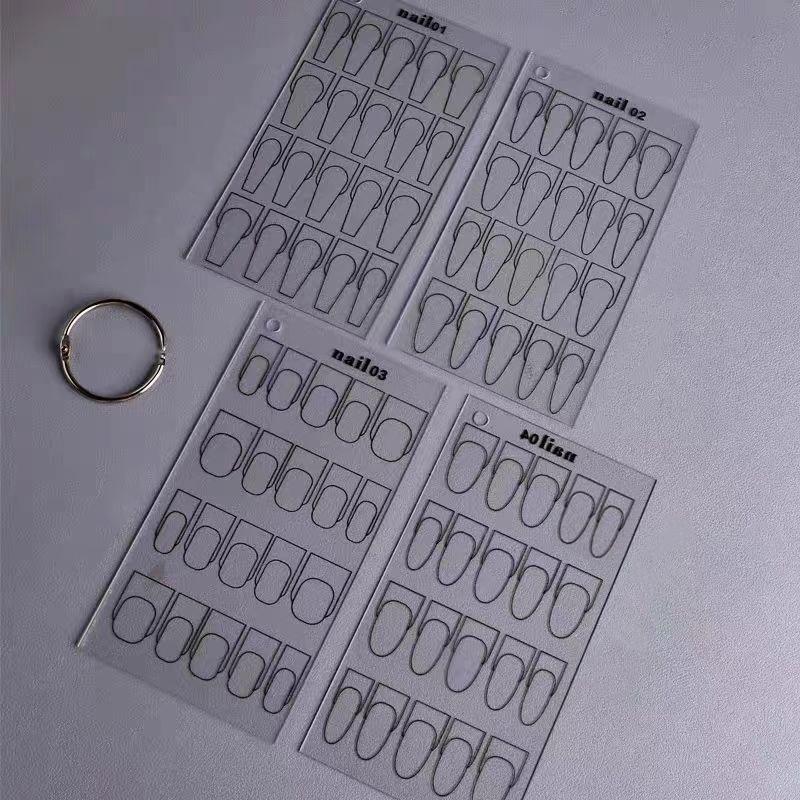 Wiederverwendbares Acryl Nail Art Malpapier Nail Art Übungs-Trainingsmatte Maniküre Blume Linienzeichnung Übungswerkzeug