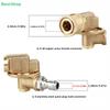 180° Pivoting Pressure Washer Coupler With 5 Angle Nozzle Tips, 1/4" Quick Connect Gutter Cleaner Attachment For Home Use