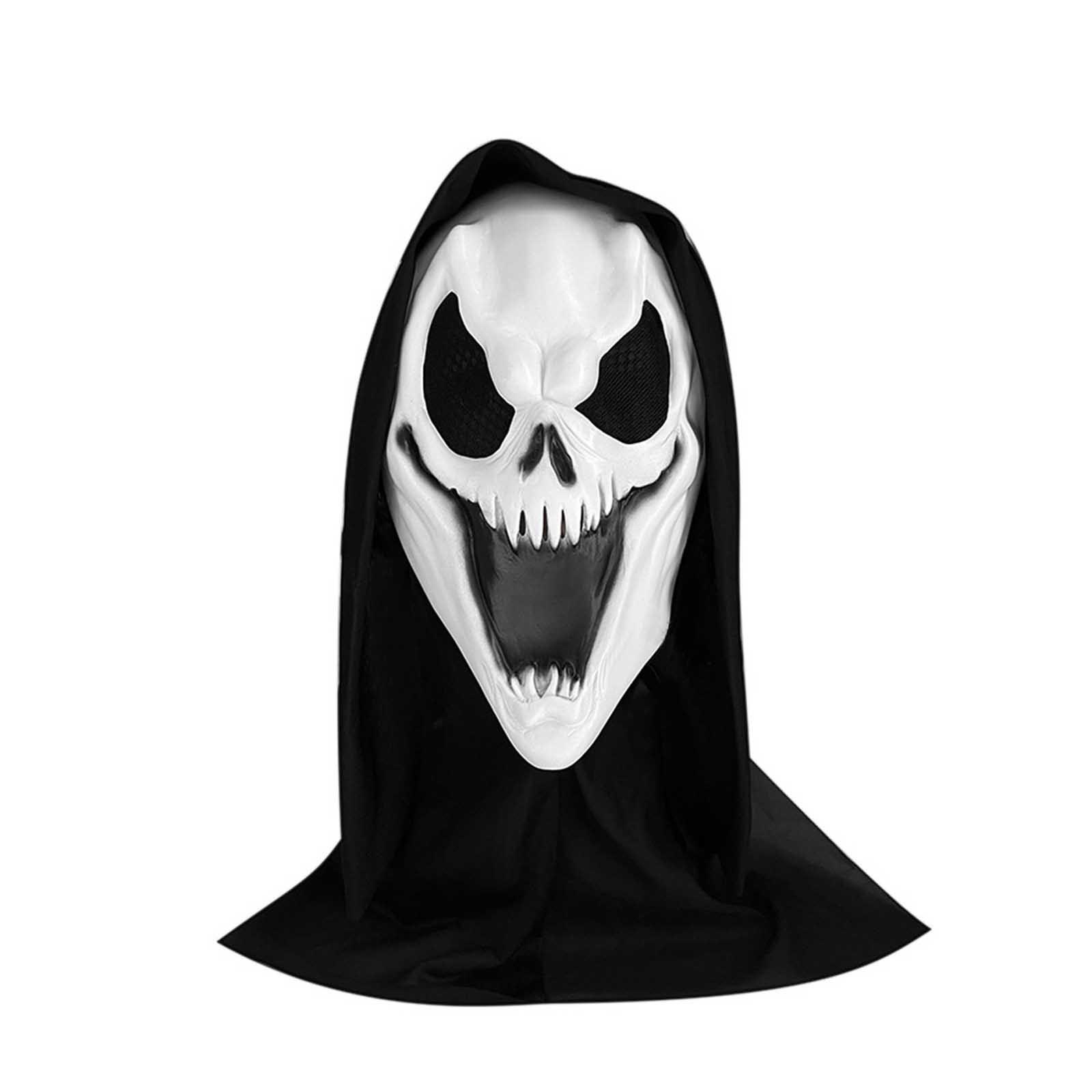

Хэллоуин Темная Ролевая Маска, Подходящая Латексная Маска Ужасов Смешная Маска One Size белый
