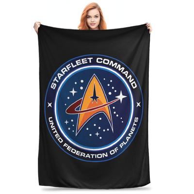 Star Trek Sternenflotte Geschenkdecke für Männer Frauen Warm Gemütlich Flauschig Überwurfdecken für Sofa 50x60 Zoll Mehrgröße