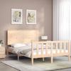 VidaXL Cadre de lit avec tête de lit 140x190 cm bois massif 3193381