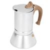 Moka Herd Kaffeekocher Professioneller Metall Italienischer Kaffeekocher für Zuhause Reise Silber 150ml