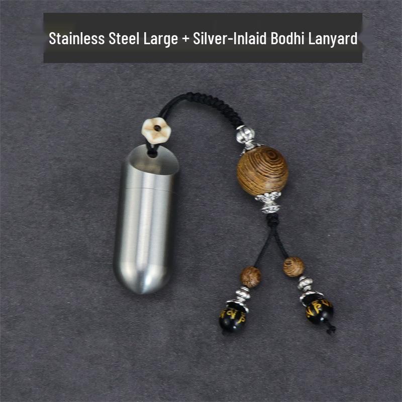 Waterproof Stainless Steel Pill Bottle Capsule - Portable, Moisture-Proof Storage for Outdoor Use